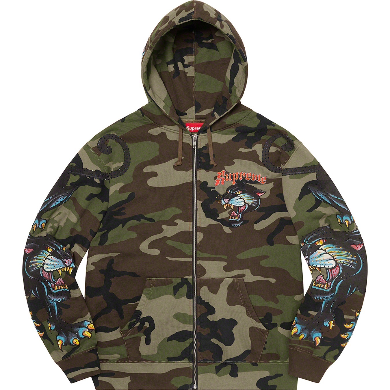 Panther Zip Up Hooded Sweatshirt view 8